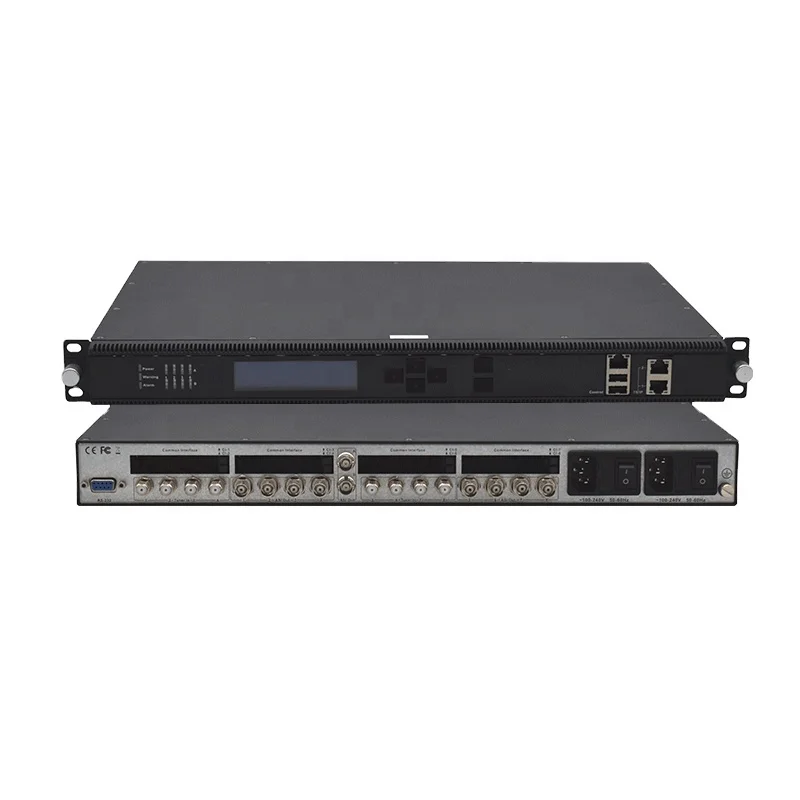 8*DVB-T2/ DVB-S2 to ip  gateway satellite decoder with ASI in Multiplexer option ATSC/DVB -C/S/S2