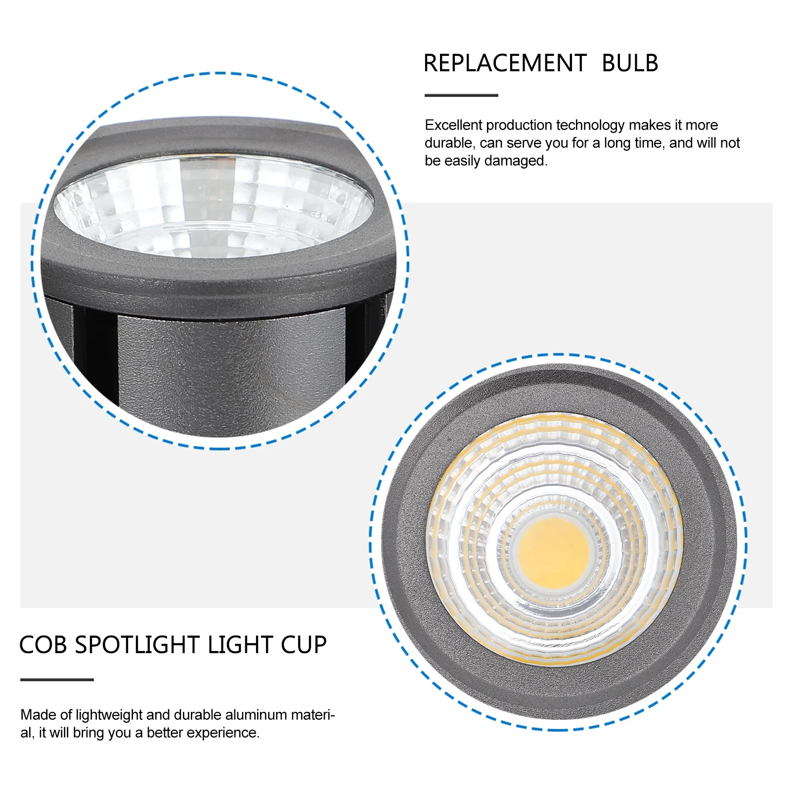 

Led Spot Light Cup Gu10 9W Cob Bulb 500Lm Warm White For Kitchen Hallway Living Room Recessed Track Lighting Fixture