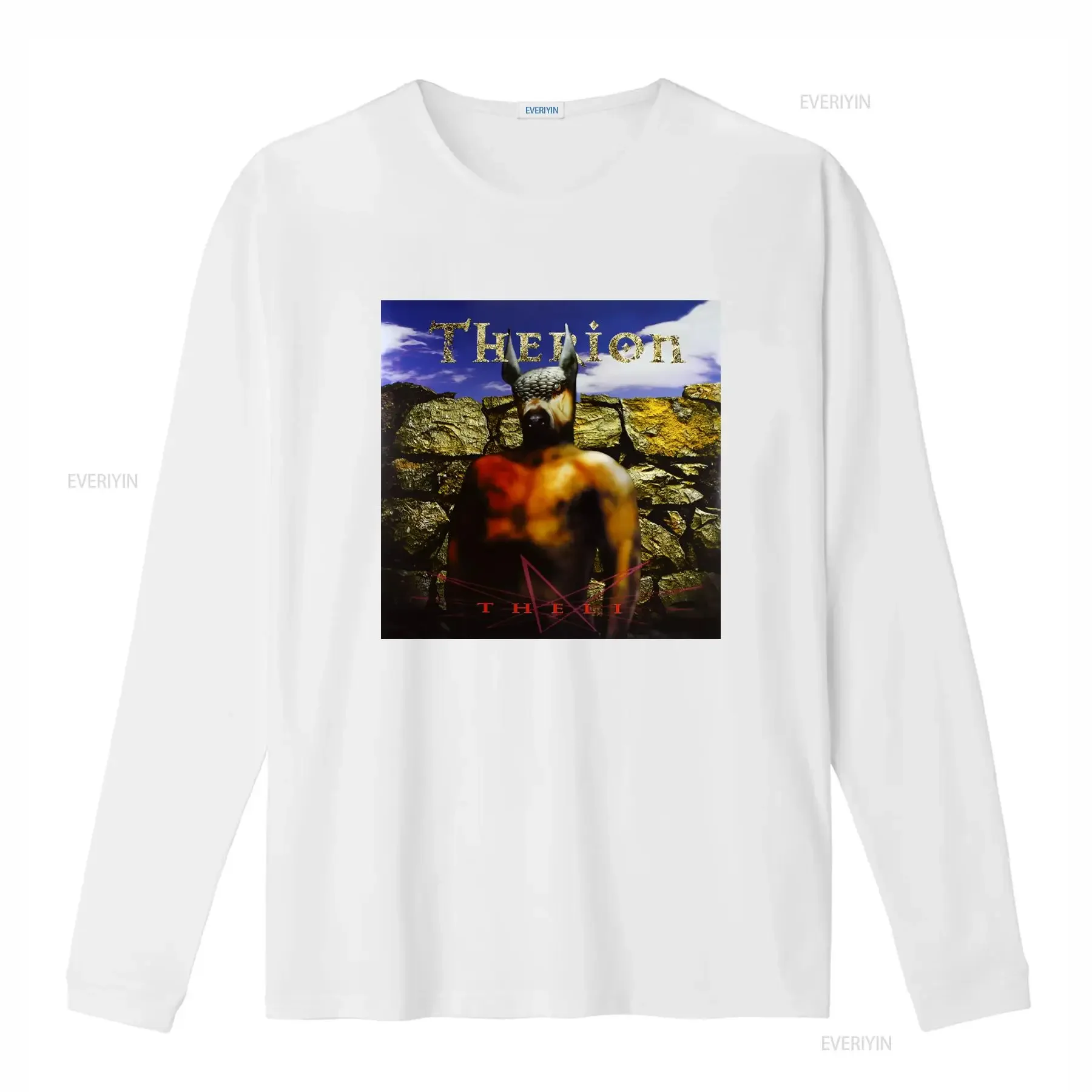 Therion Theli Official Men's T Shirt Print Rock Band Design vintage Washed Versatile Comfortable Breathable homme Casual - view 4