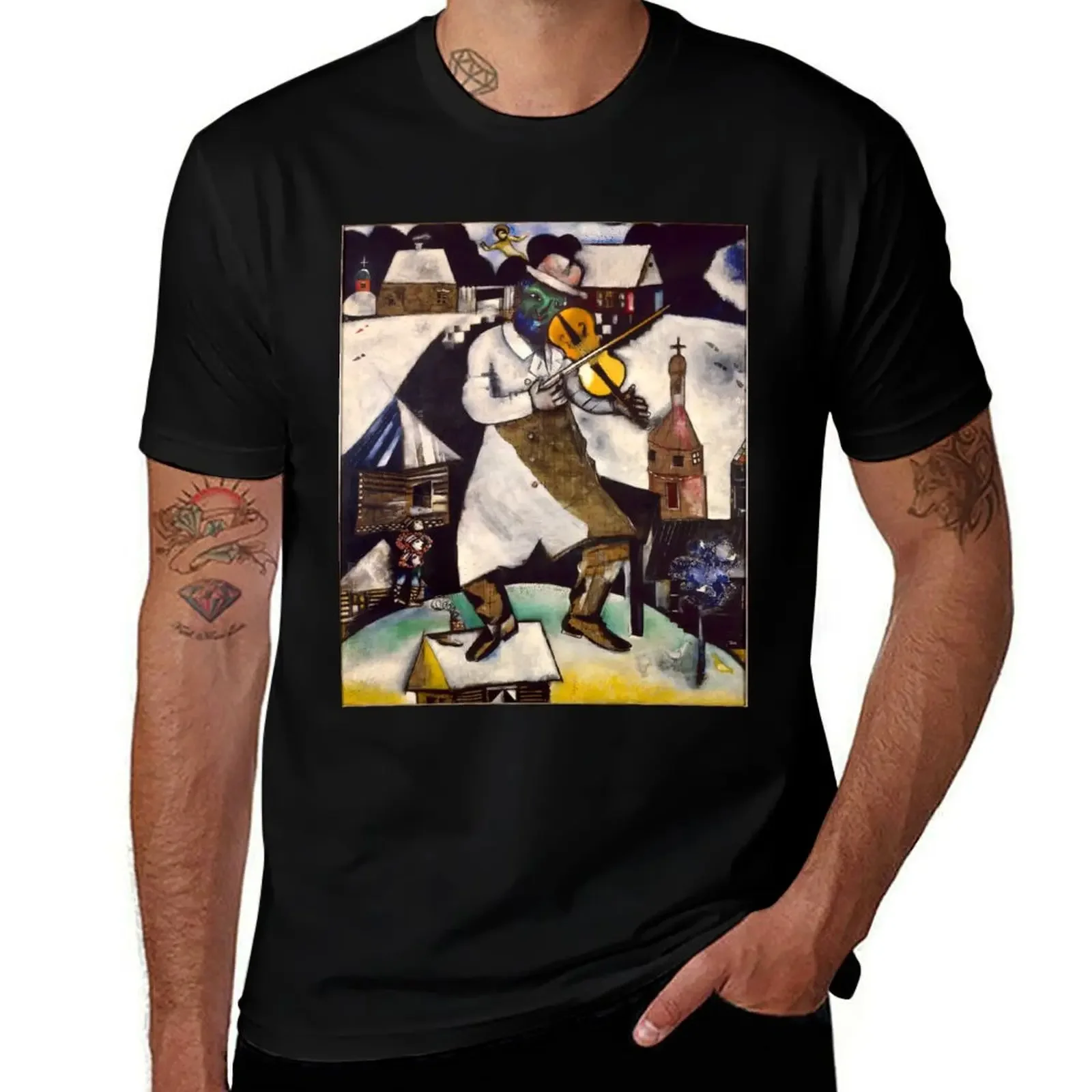 

Marc Chagall, 1923-24, Green violinist Marc chagall T-Shirt T-shirts man shirts graphic tees mens clothes