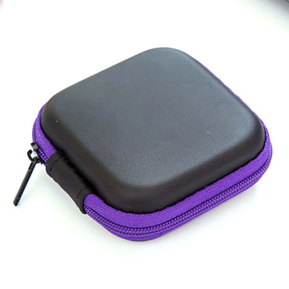 Travel Case Portable Storage Bag For Headset Charger Data Cable EVA Mini Organizer Box Compact Accessory Holder Pouch Pink