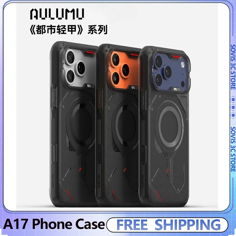 

AULUMU Original Phone Case for IPhone 17 Pro Max Translucent Full-Inclusive Anti-fall Magnetic Phone Case