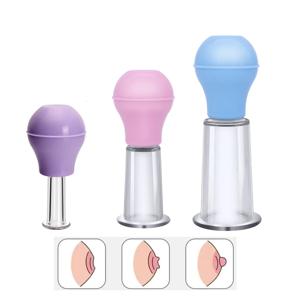 3pcs Powerful Nipple Enlarger Sucker Sex Toys G Spot Pump Suction Cup Breast Massager Clitoris Clip Vacuum Stimulate for Couples