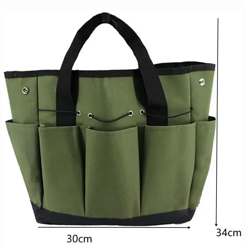 

Сверхмощная многокарманная садовая сумка для хранения инструментов и аксессуаров, изготовленная из водонепроницаемой ткани Оксфорд