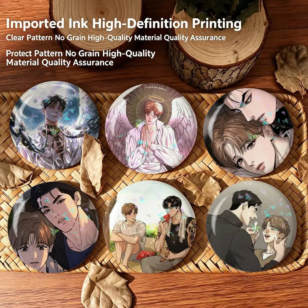 J-Jinx Manhwa Joo Jaekyung Kim Dan  Badges Creative Tinplate Round Button PinsBrooch Badge Clothes Backpack Custom