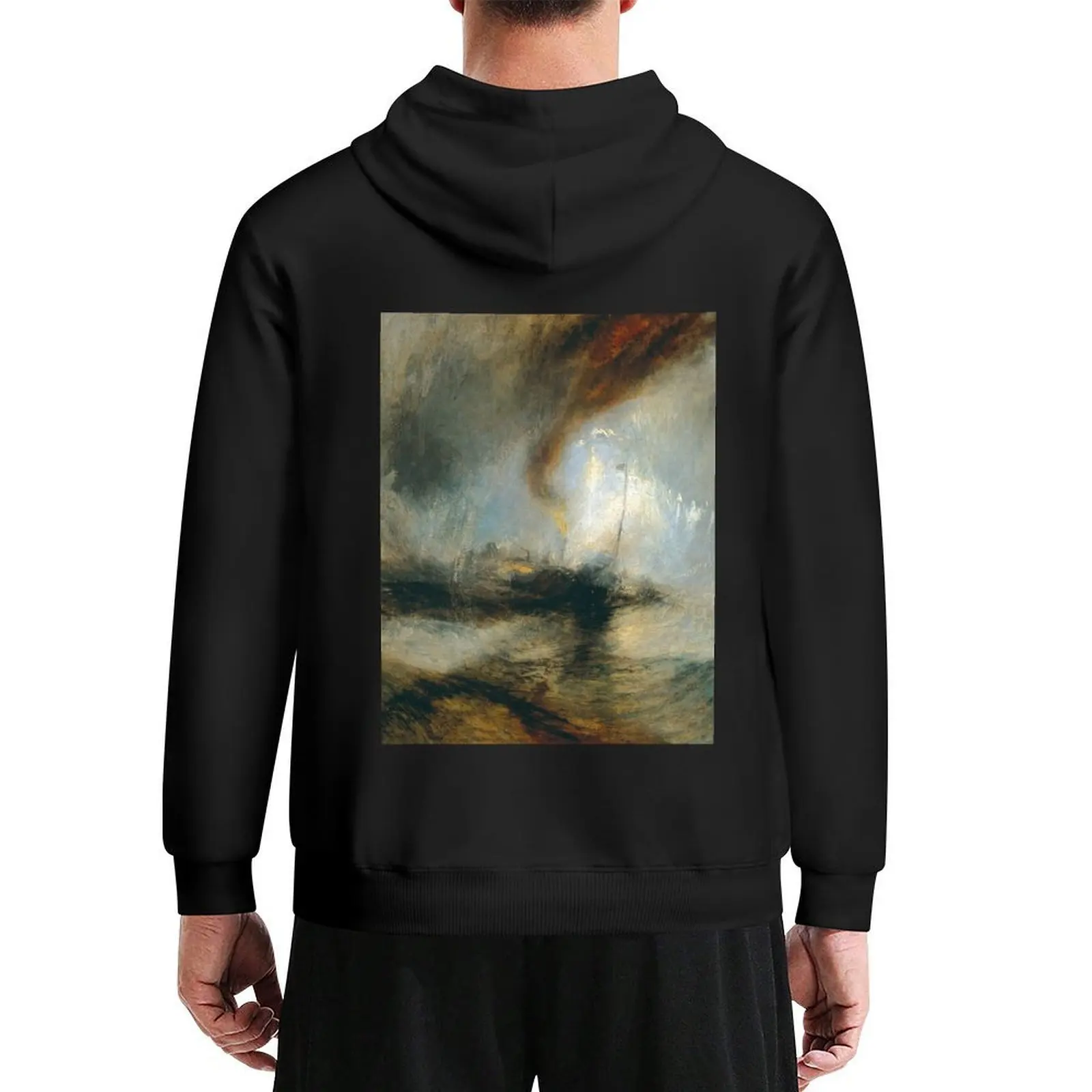 

J.M.W. Turner Snow Storm - Steam-Boat off a Harbour's Mouth Hoodie hooded shirt clothes for men mens clothing anime hoodie