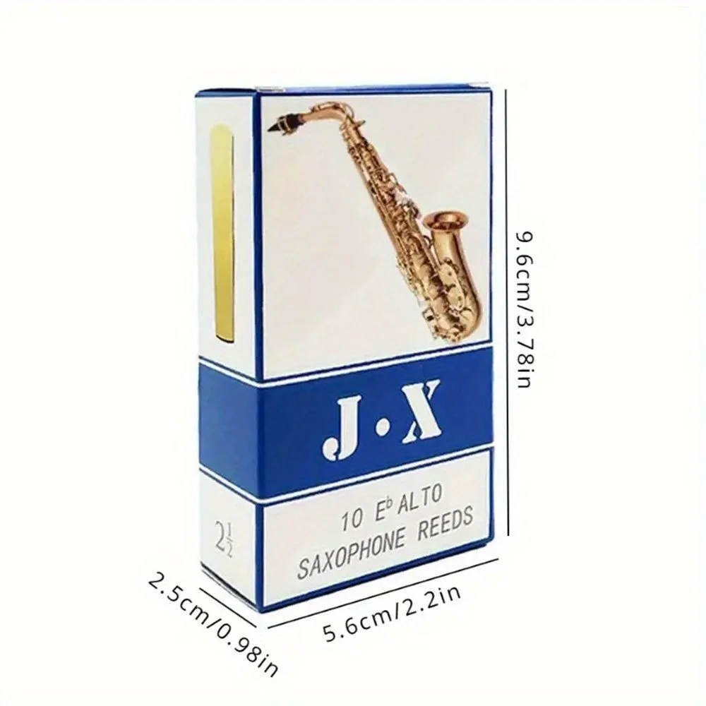 Saxophone Reeds for Alto Saxophone Strength 2/2.5/3 Available Crafted for Beginners Box of 10