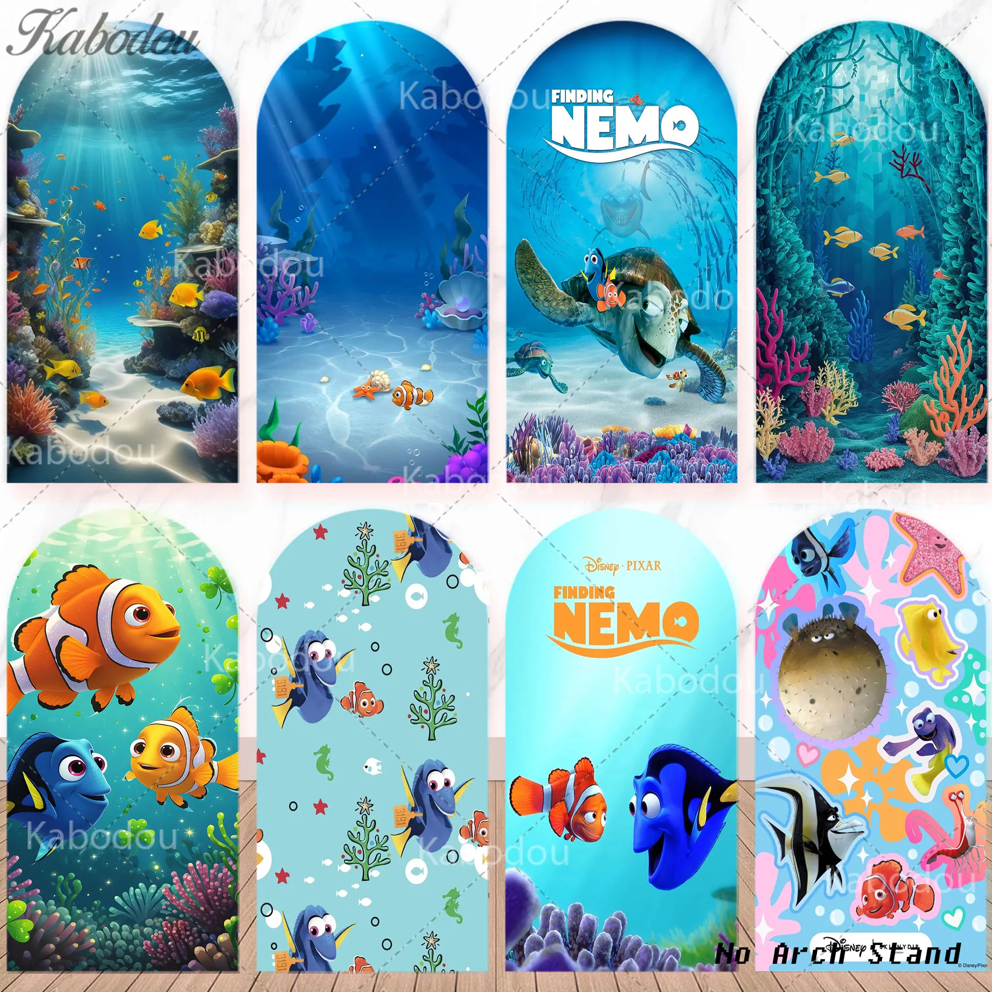 Fondo de Fotografía de Buscando a Nemo, Decoración para Niños, Fondo para Fiesta de Cumpleaños de Niños, Diseño de Dory y Marlin