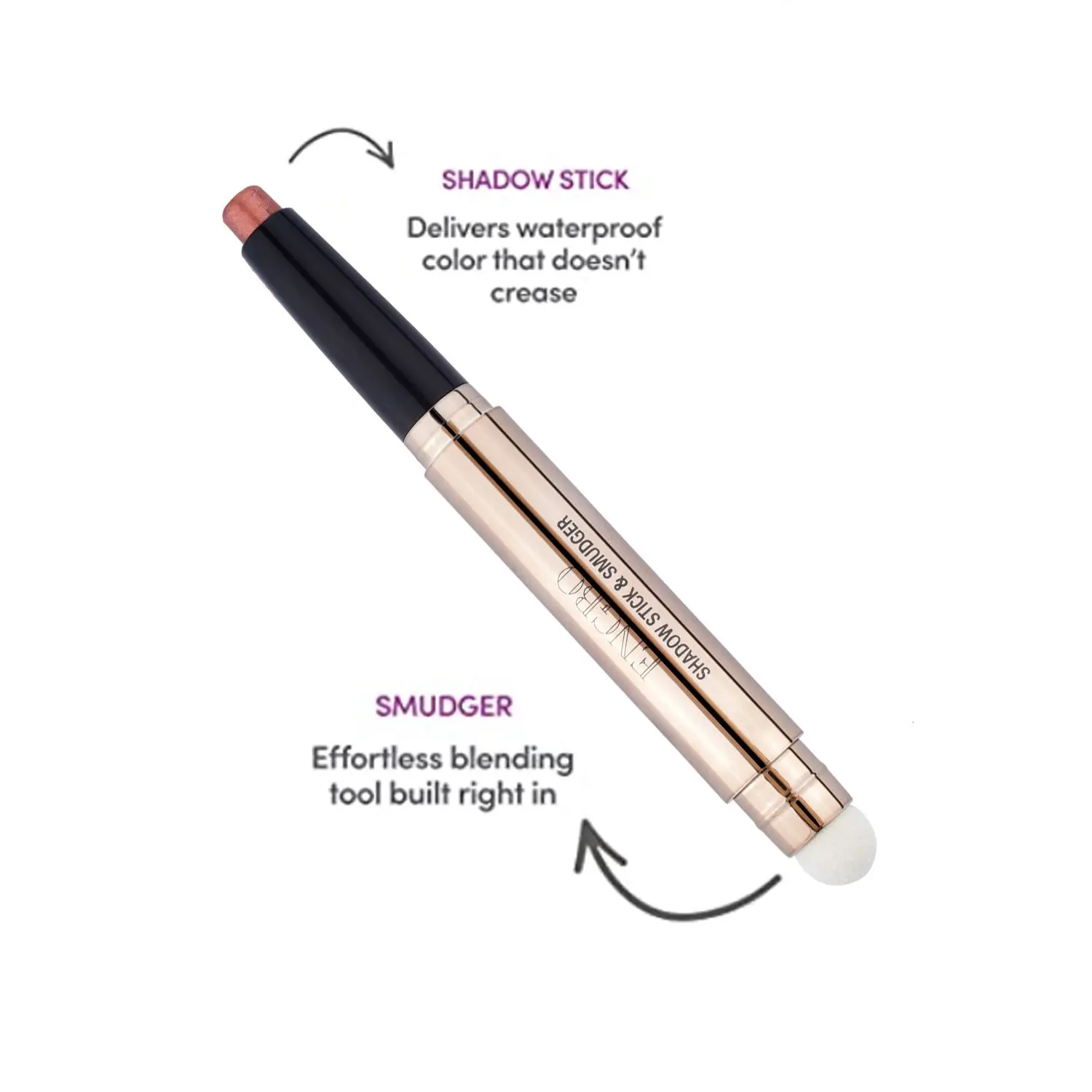 New Double-head Metallic Eyeshadow Stick Shimmer  Eyeshadow Pencil Ultra Pigmented And Long Lasting Cream Eye Shadow Pen