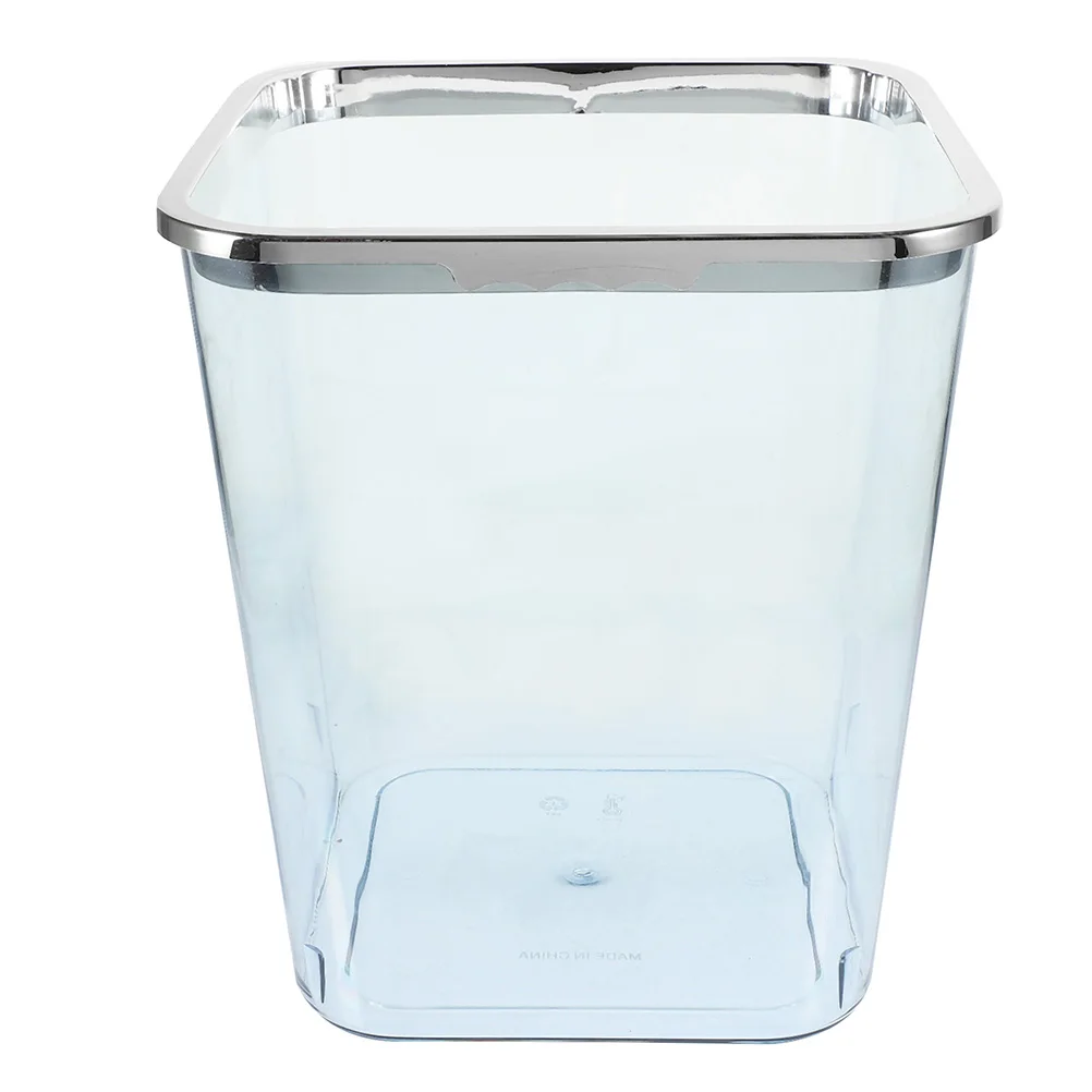 

Transparent Large Trash Can 15L Square Container PP Waste Basket Thickened Material Suitable Kitchen Bathroom Living Room Office