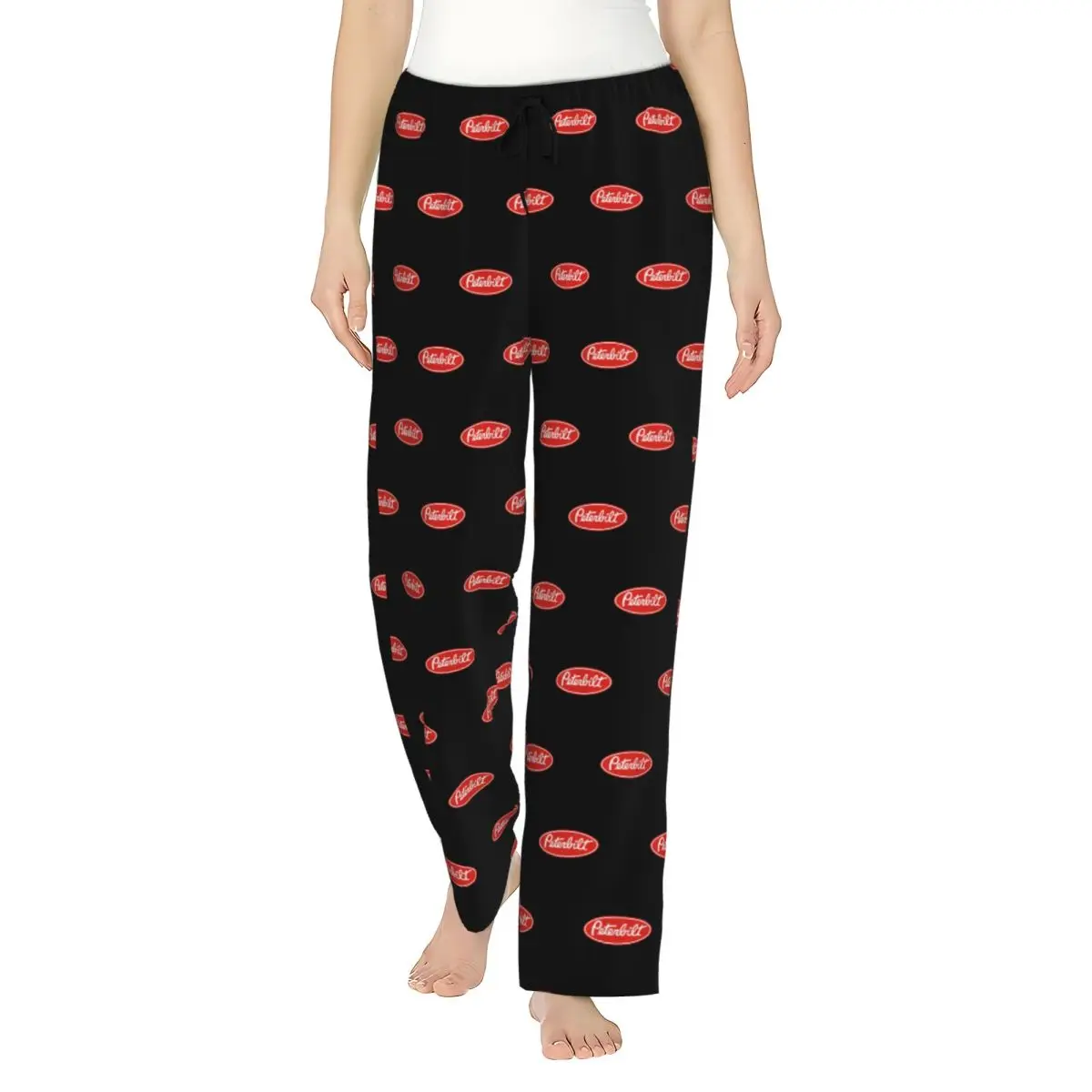 

Custom Peterbilt Truck Racing Logo Women Pajama Pants Lounge Sleep Sleepwear Bottoms with Pockets