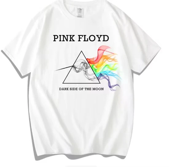 Unisex Vintage Rock Kurzarm-T-Shirt, Pink Floyd „A Momentary Lull“ Grafik-T-Shirt für Damen und Herren