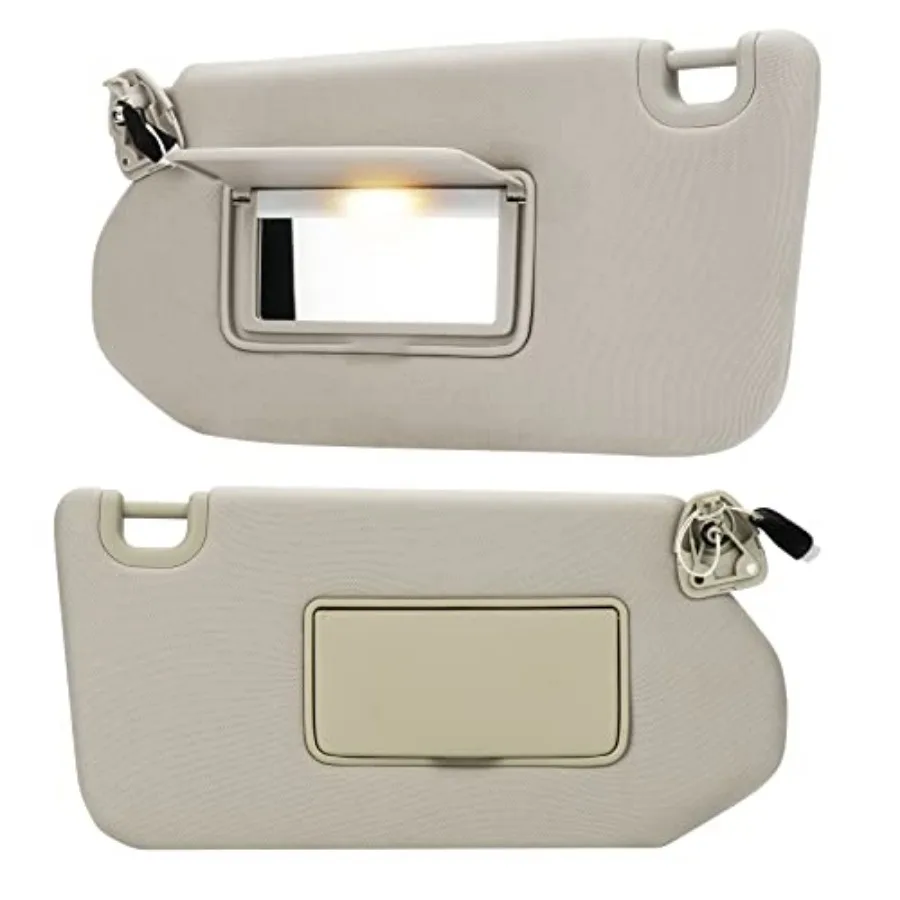 

Beige Sun Visor with Light for Nissan Pathfinder 2013-2018 Left and Right Replacement for Infiniti QX60 2014-2017/ for Infiniti