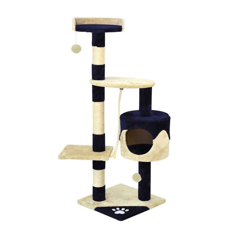 

Winter warm cat tree fluff sisal column luxury villa cat climbing frame, solid wood