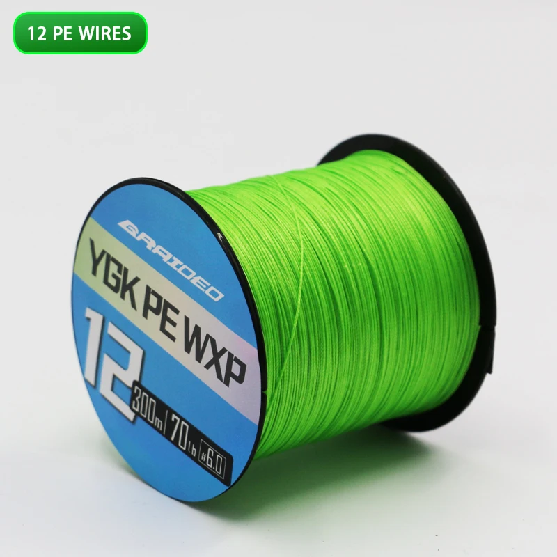 

YGKX X12 Braided Japan Imported Strong Horse Fishing Line Strong Tensile Bite-proof Wear-resistant Anchor Fish line 300m/500m