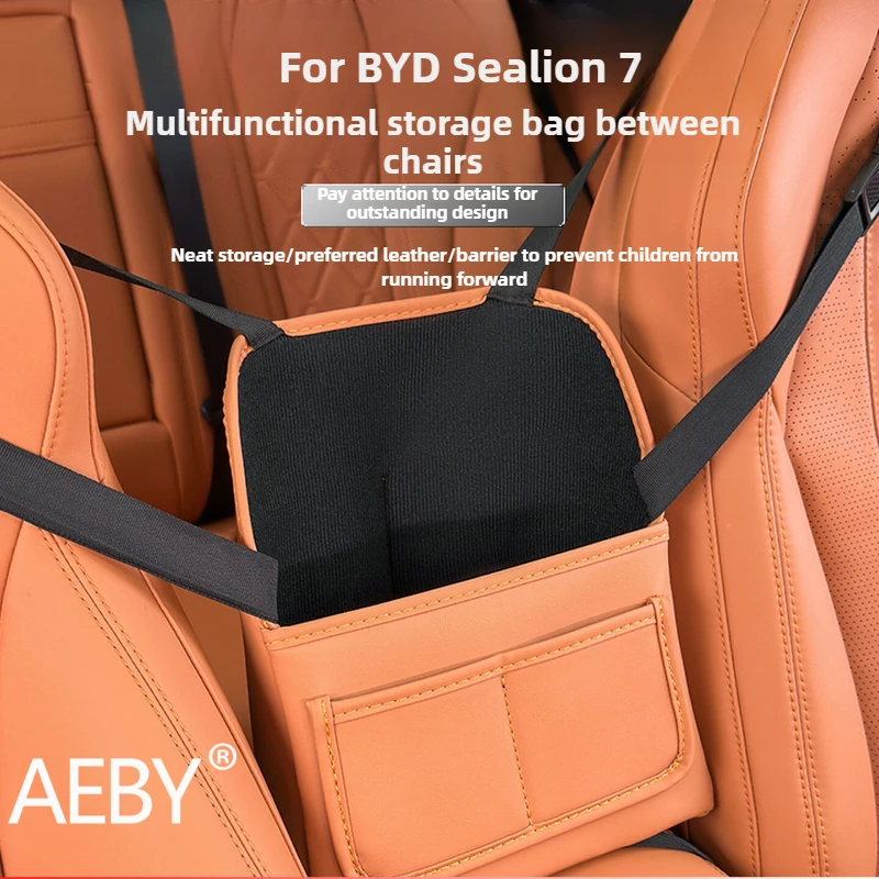

AEBY For BYD Sealion 7 2024 Car Seat Gap Storage Bag, Multifunctional storage bag, Waterproof Center Console Storage Bag