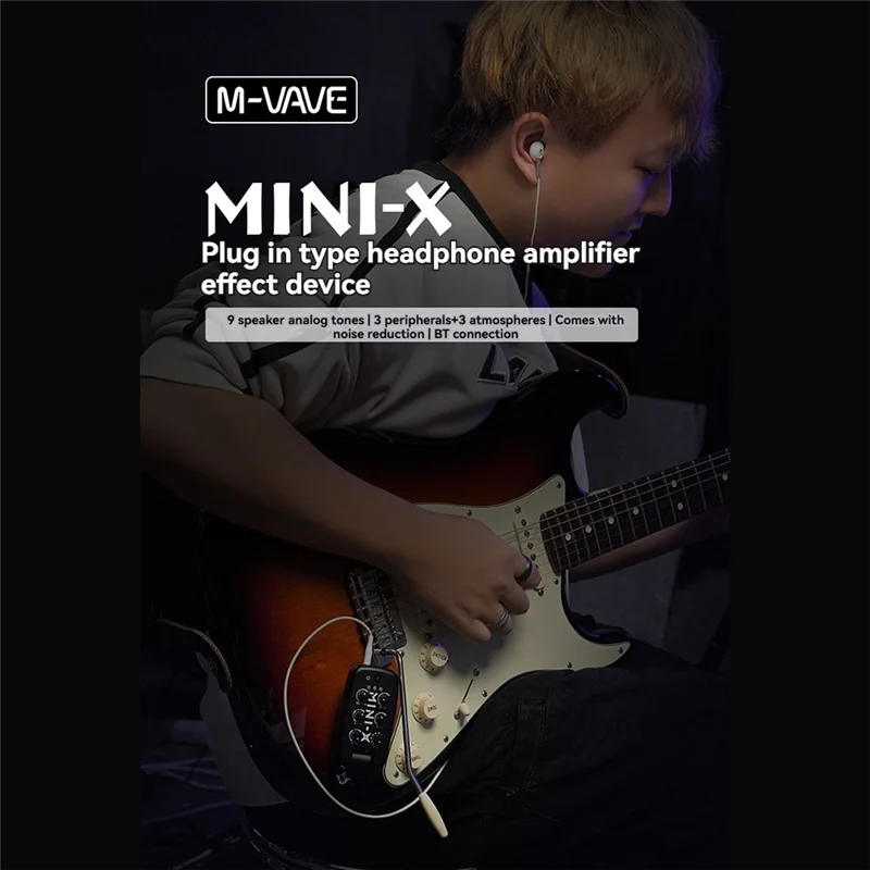 m-vave-mini-x-ギターヘッドフォンアンプポータブルミニヘッドフォンアンプ内蔵遅延リバーブエフェクトエレキギターベース用