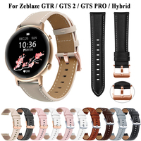 Leather 20mm Sport Watch Band Wristband For Zeblaze GTR/ GTS 2 /GTS Pro/ Hybrid Smartwatch Bracelet For Huawei GT 3 2 42mm Strap