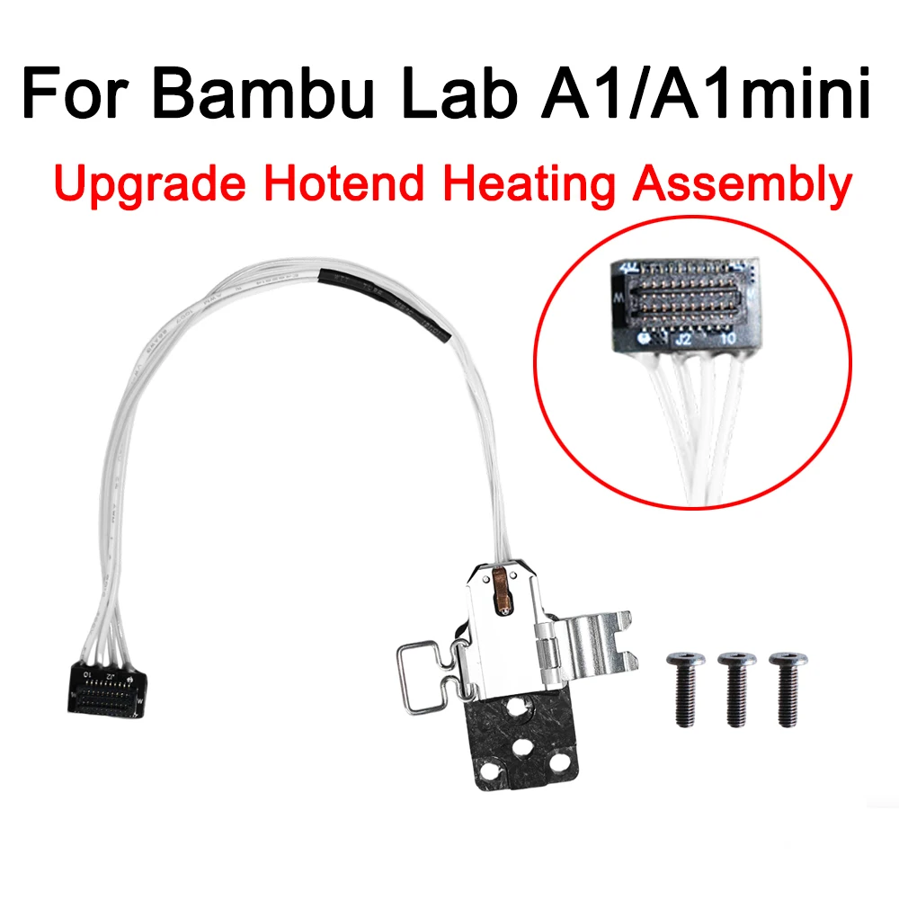 Verbessertes Hotend-Kit für Bamb Lab A2L/A1/A1 Mini – Hochgeschwindigkeits-Hotend-Baugruppe mit 0,2/0,4/0,6/0,8 mm gehärteter Stahldüse – 3D-Teil