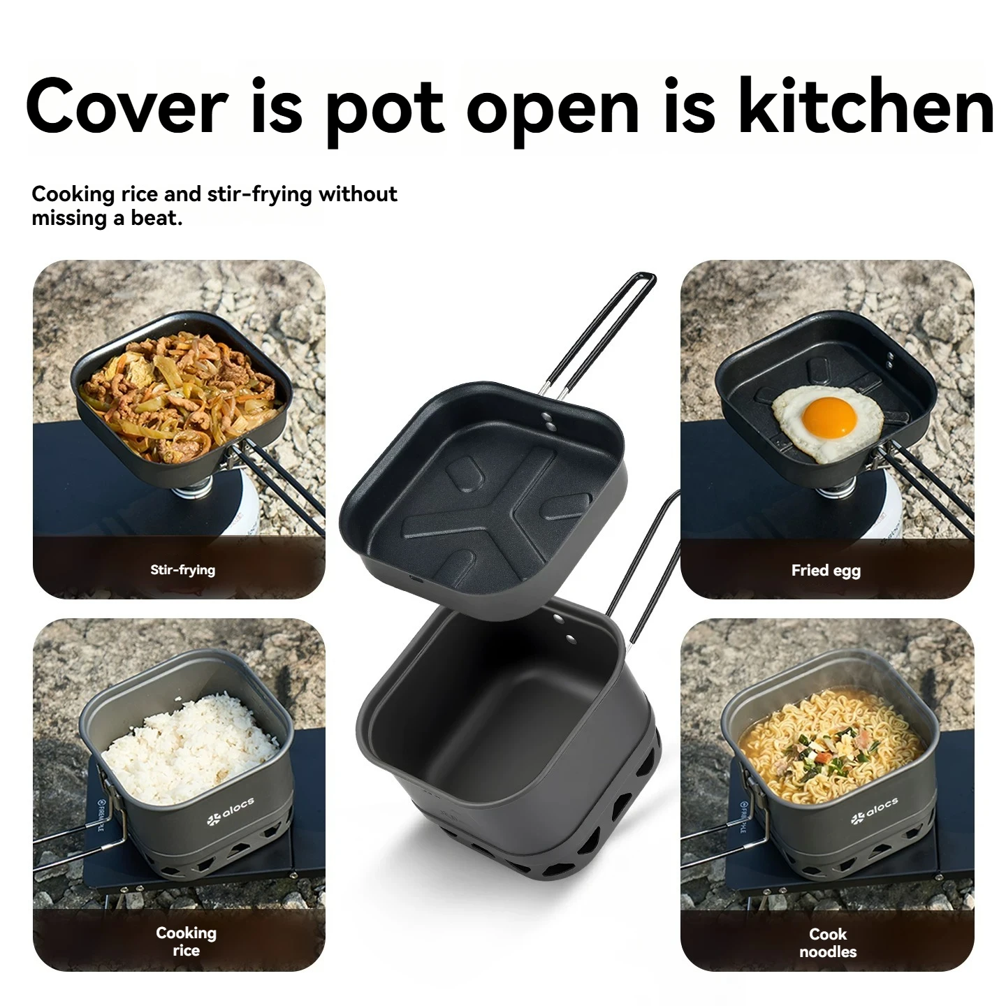 ハイキング用のインスタントラーメン調理鍋、キャンプ用の軽量ア - Camping Cooking Noodles のレビューと価格