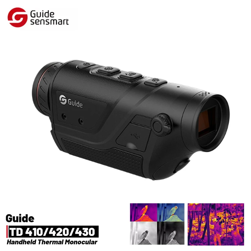 GUIDE Thermal Imager for Hunting 400x300IR Three Visual Mode Color Hot Highlight target WIFI TD Handheld Thermal Monocular Scope