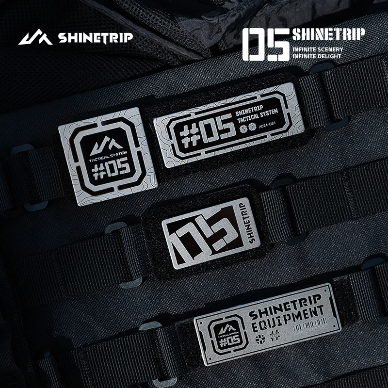 Outdoor Camping Tactical Metal Velcro ShineTrip Multi-Size Low-Profile Stainless Steel Morale Patch for Loop Gear Atmosphere