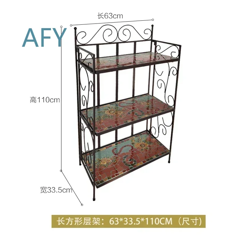 Postmodern Ceramic Mosaic Flower Rack for Shoe Garden Decoration for Modern Home Office Living Room Bedroom Balcony Indoor