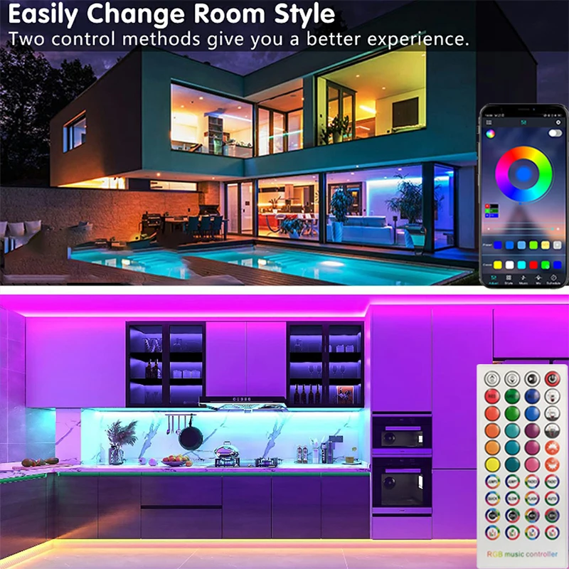 12V 4 Pin RGB Led Controller Bluetooth Smart Controler Remote Music Sync RGB Led Lights Voice Sensor RGB Controler
