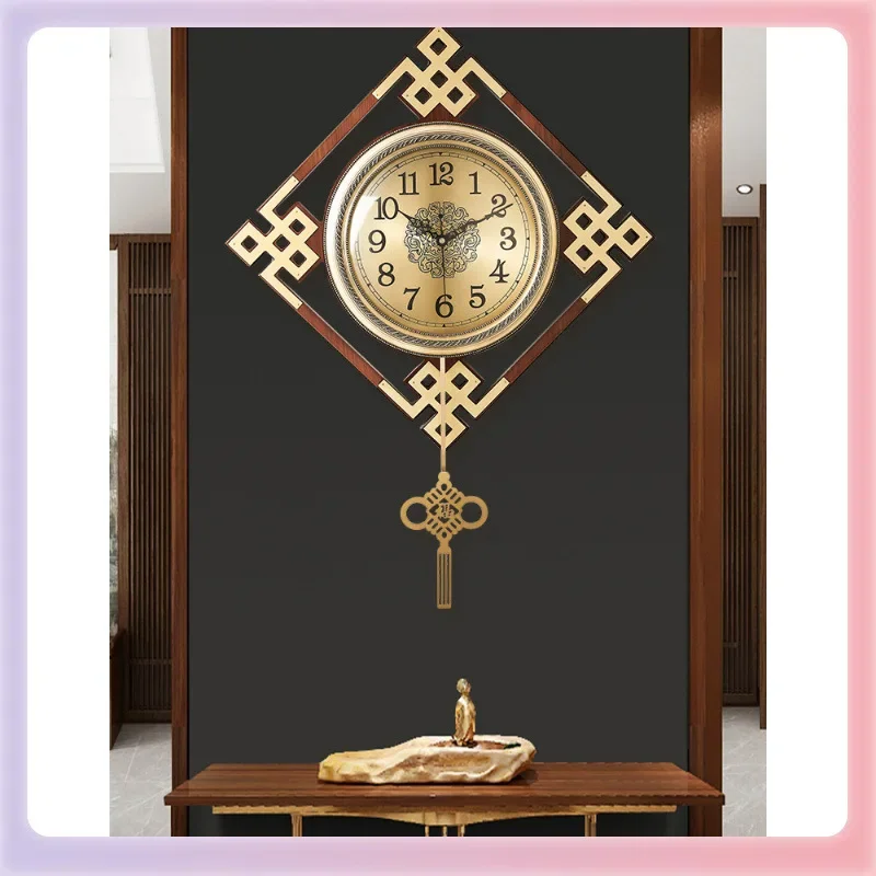 النحاس الجديد على مدار الساعة الصينية جدار غرفة المعيشة ضوء الفاخرة جو مطعم مدخل عقدة