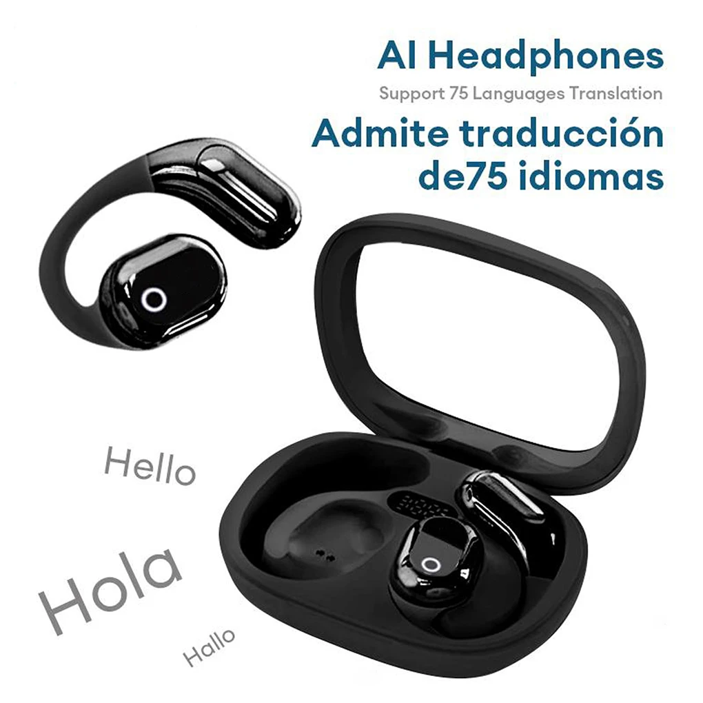 HYUNDAI Y16 Intelligent AI Translator Earphones Real Time AI Voice Translator Earbuds BT 5.4 OWS Wireless Headphones