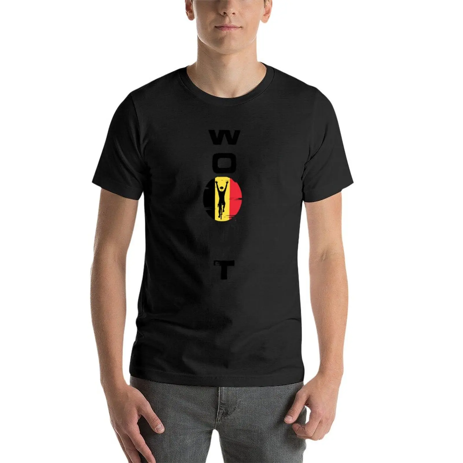 Wout van aert t-shirt heavyweights customs oversize anime t-shirt in cotone da uomo