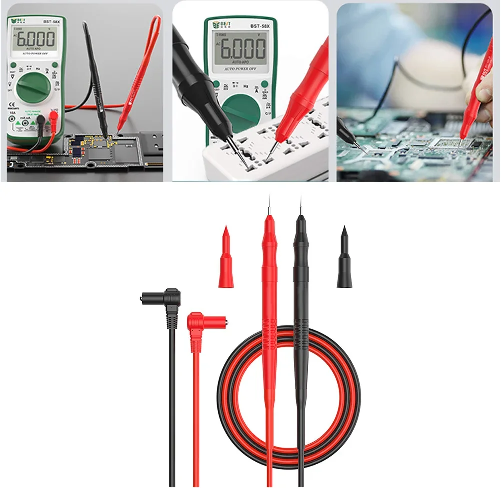 

Multimeter Probe Test Leads Pointed Probe Wire Multimeter Megohmmeter Ground Resistance Combination Wire Cable Pen Tip
