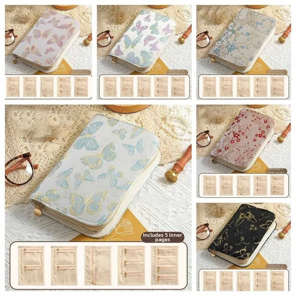 

Flower Pattern Jewelry Storage Bag Anti-oxidation Grid Storage Jewelry Organizer Multi-layer Space Saving