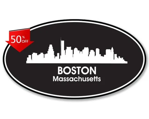 

Boston Oval Phone Cool Motor Home Car Walls Window Decoration Retro Cute Aesthetic