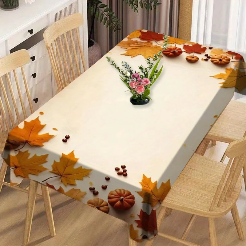 Autumn Tablecloth Harvest Festival Print Tablecloth for Home Use as Gift for Parties in Restaurants
