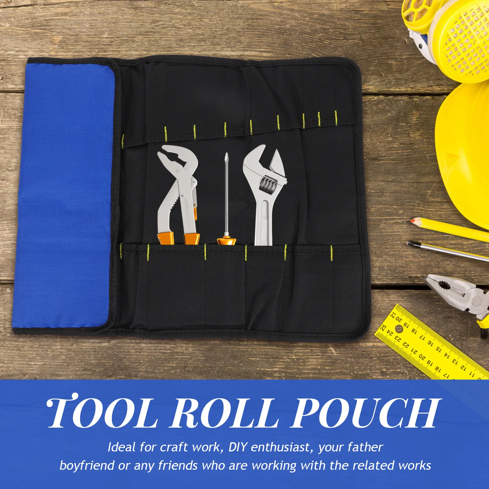

Portable Outdoor Storage Bag Oxford Cloth Large Capacity Reel Design Multi Functional Tool Organizer for Camping Repair