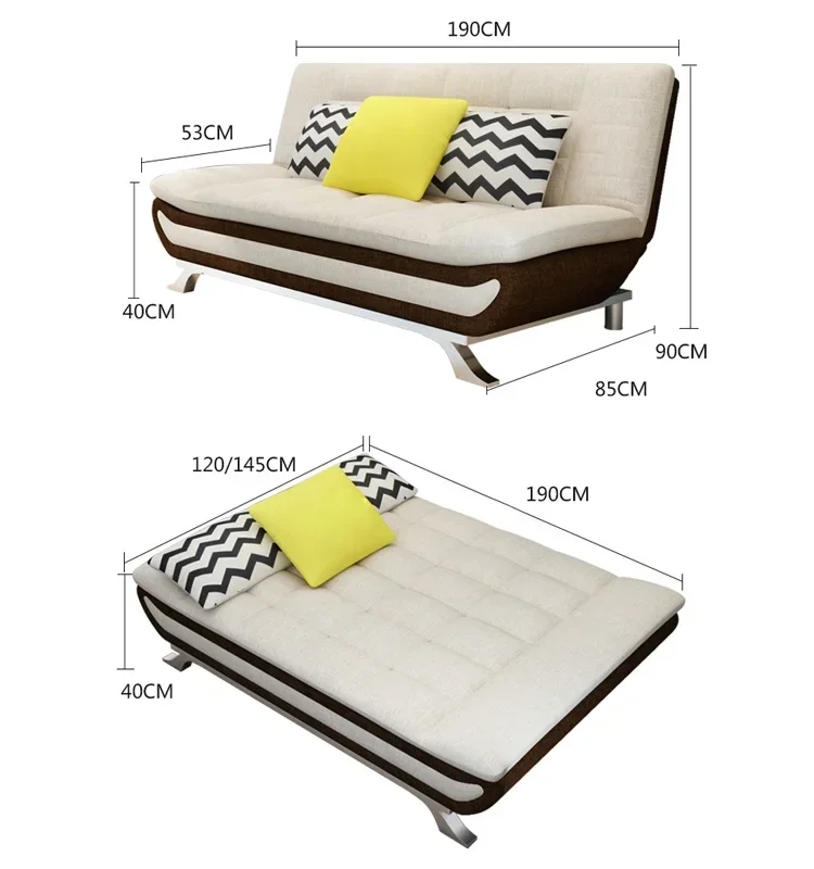 Factory   Wholesale Living Room Furniture High Quality Sofa Bed Modern Folding Sofa Bed Foldable 2 3 Seater Wall Bed With Sofa