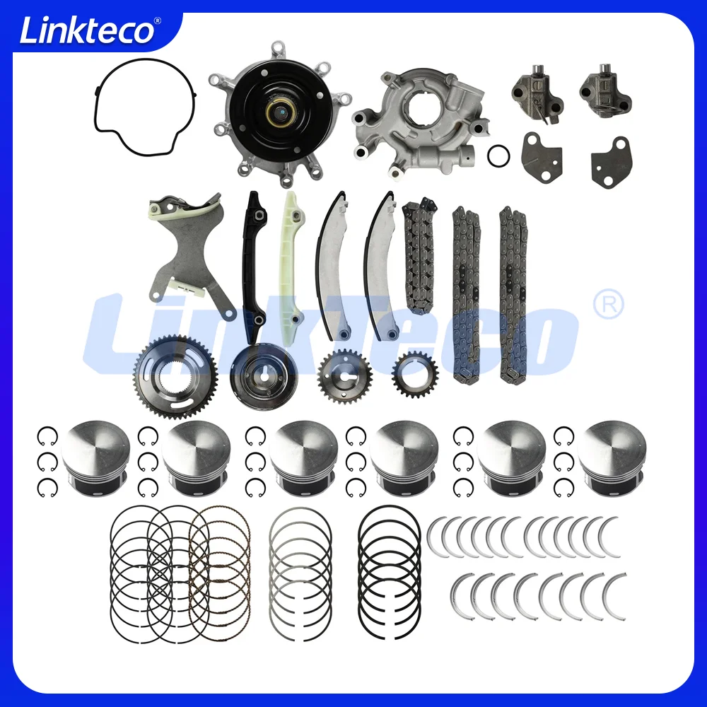 Engine Rebuilt Kit Gasket Set Timing Kit Water Pump Vales Camshafts Rocker Arms Lifters For 3.7 L 05-12 Dodge JEEP Chrysler 3.7L