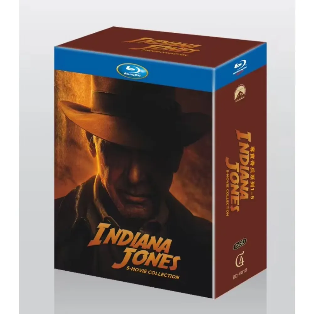Brand New Blu-ray Disc High Definition Indiana Jones Collection Volumes 1-5 Five Disc Set English Mandarin Audio