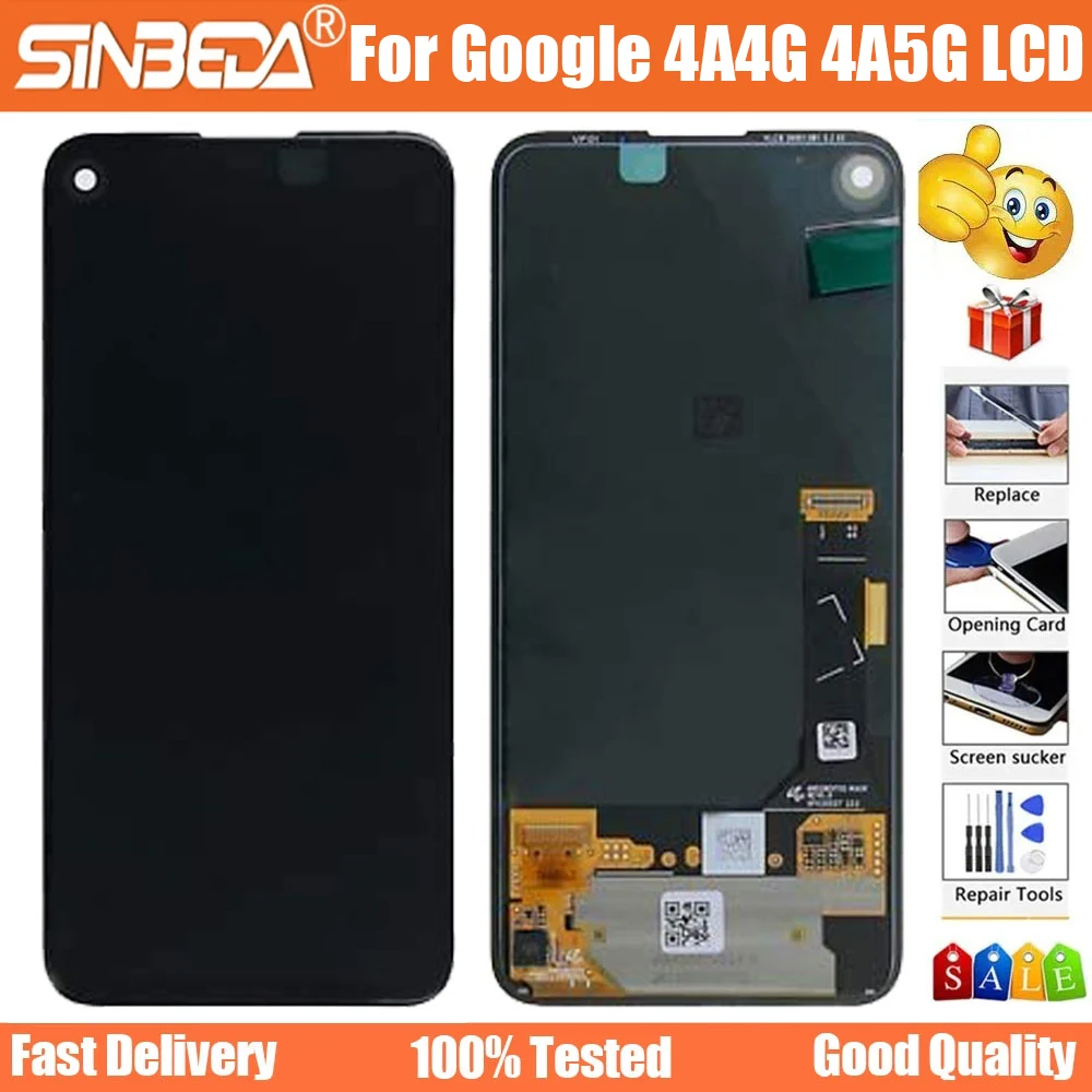 Super AMOLED LCD For Google Pixel 4A4G Display LCD Screen For Google Pixel 4A5G 5A Display LCD Screen Touch Digitizer Assembly