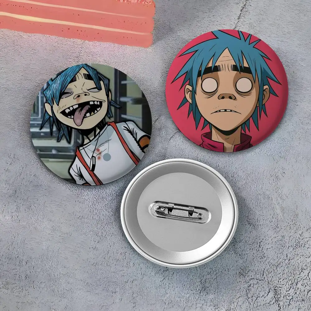 Gorillaz الموسيقى الفرقة الهيب هوب روك شارات مستديرة رائعة شارة دبابيس الإبداعية للملابس قبعة ظهره هدية الملحقات #2