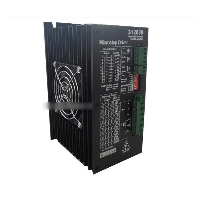 ZM-3H2080 High Performance 5V 3-Phase Stepper Motor Driver Controller AC80-220V Power Modules for 86-130MM Steppers