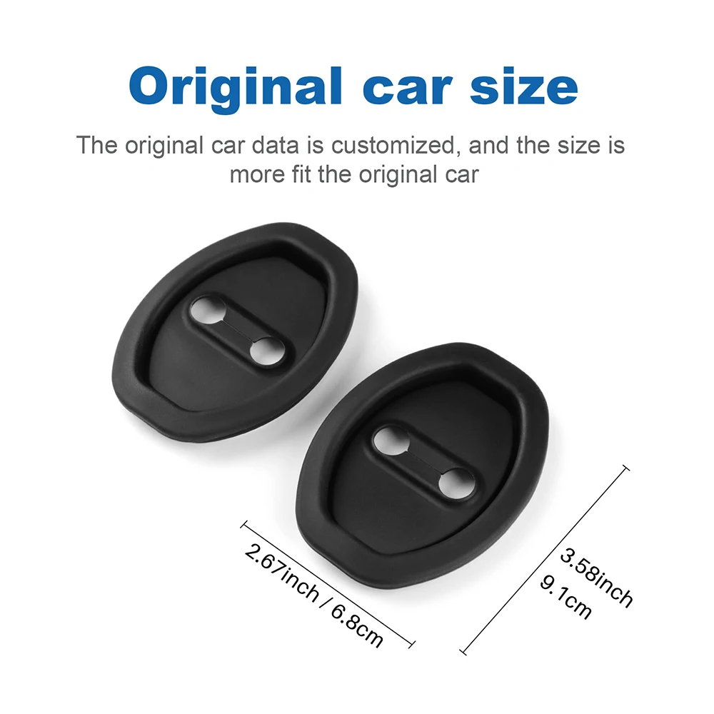 For Ford Mustang S650 GT 2024 2025 Car Door Mute Damping Cushion Silicone Door Lock Buckle Anti-collision Protective Cover