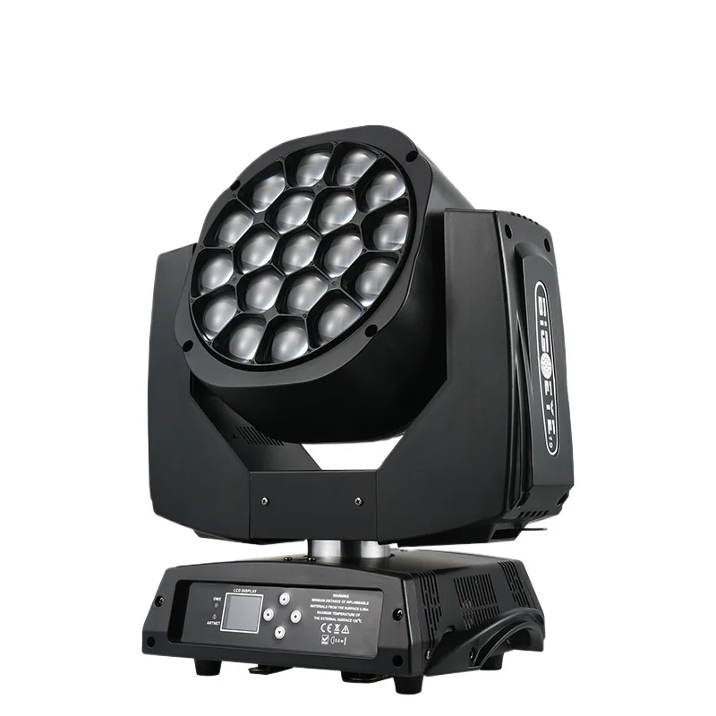 

19 big bee eyes shaking lights bar clear bar stage lights large wedding stage performances focusing and dyeing lights
