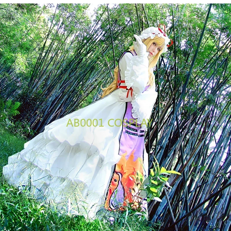 Anime Cos Touhou Project Yakumo Yukari Cosplay Costumes Outfit Halloween Christmas Uniform Custom Size