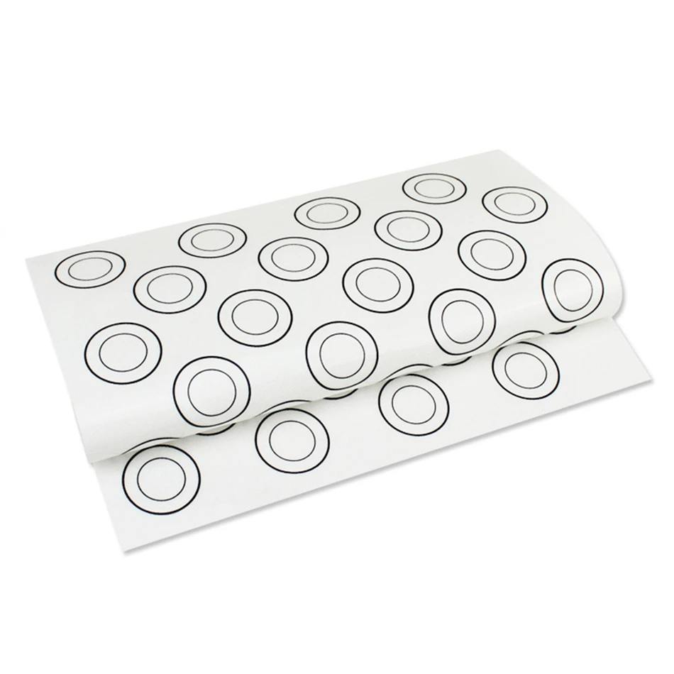 Silicone Macaron Pads Bakeware 44 Circles Macaroon Silicon Oven Baking Confectionery Form Pastry Tools Equipment  Tray