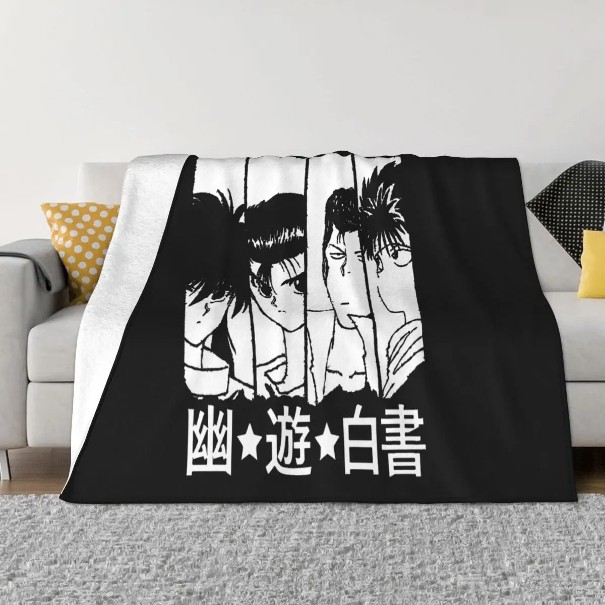 Hikari No Hakusho Hakusho No Hikari Yuyu Hakusho Yu Yu Hakusho Yuyu Hakusho Comic Book Ser Throw Blanket