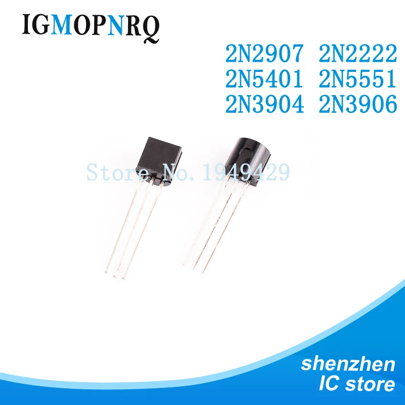 1000PCS 2N2907 2N2222 2N5401 2N5551 2N3904 2N3906 TO-92 PNP NPN TO92 Transistor