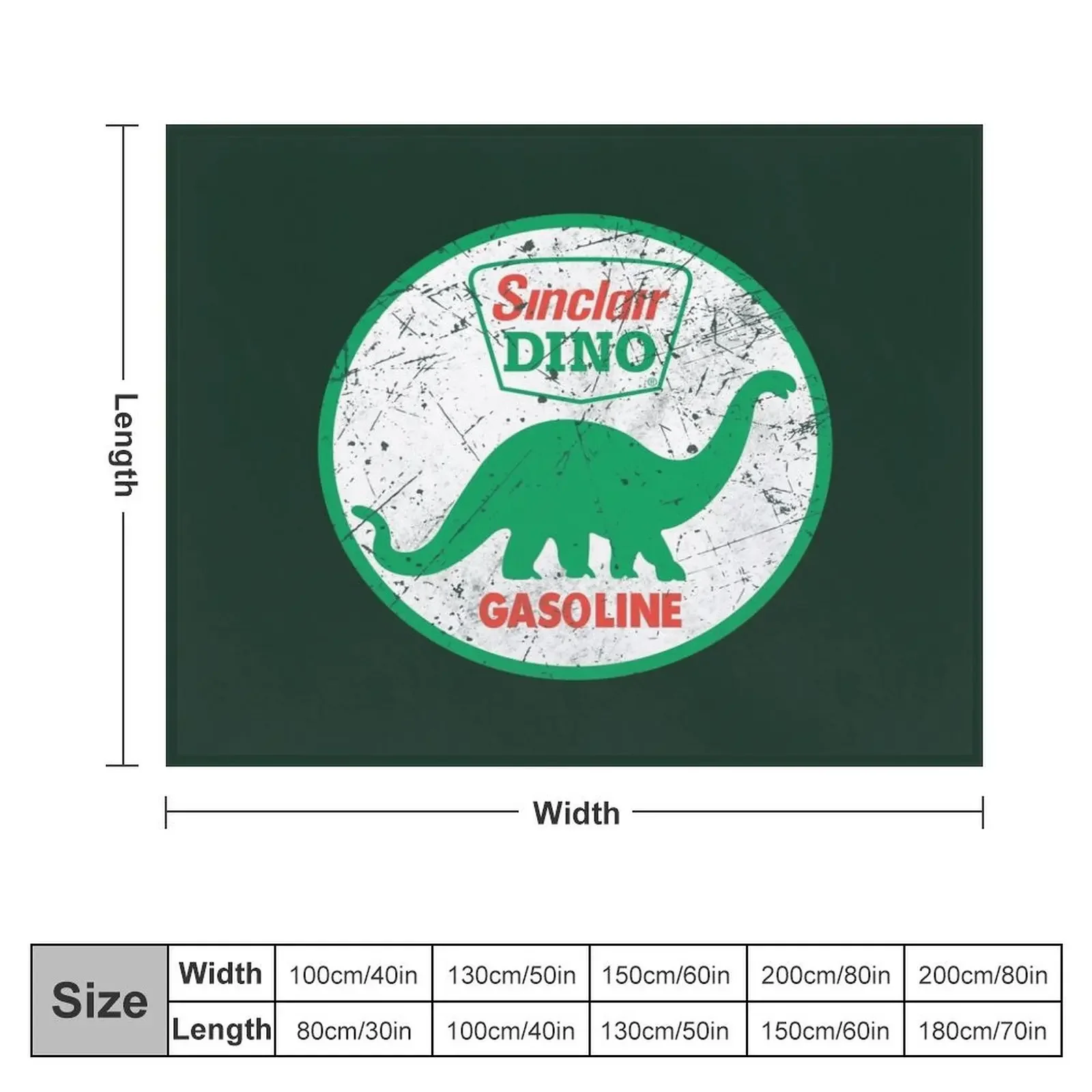 Sinclair Gasoline Dino Throw Blanket christmas gifts Stuffeds Soft Big Blankets