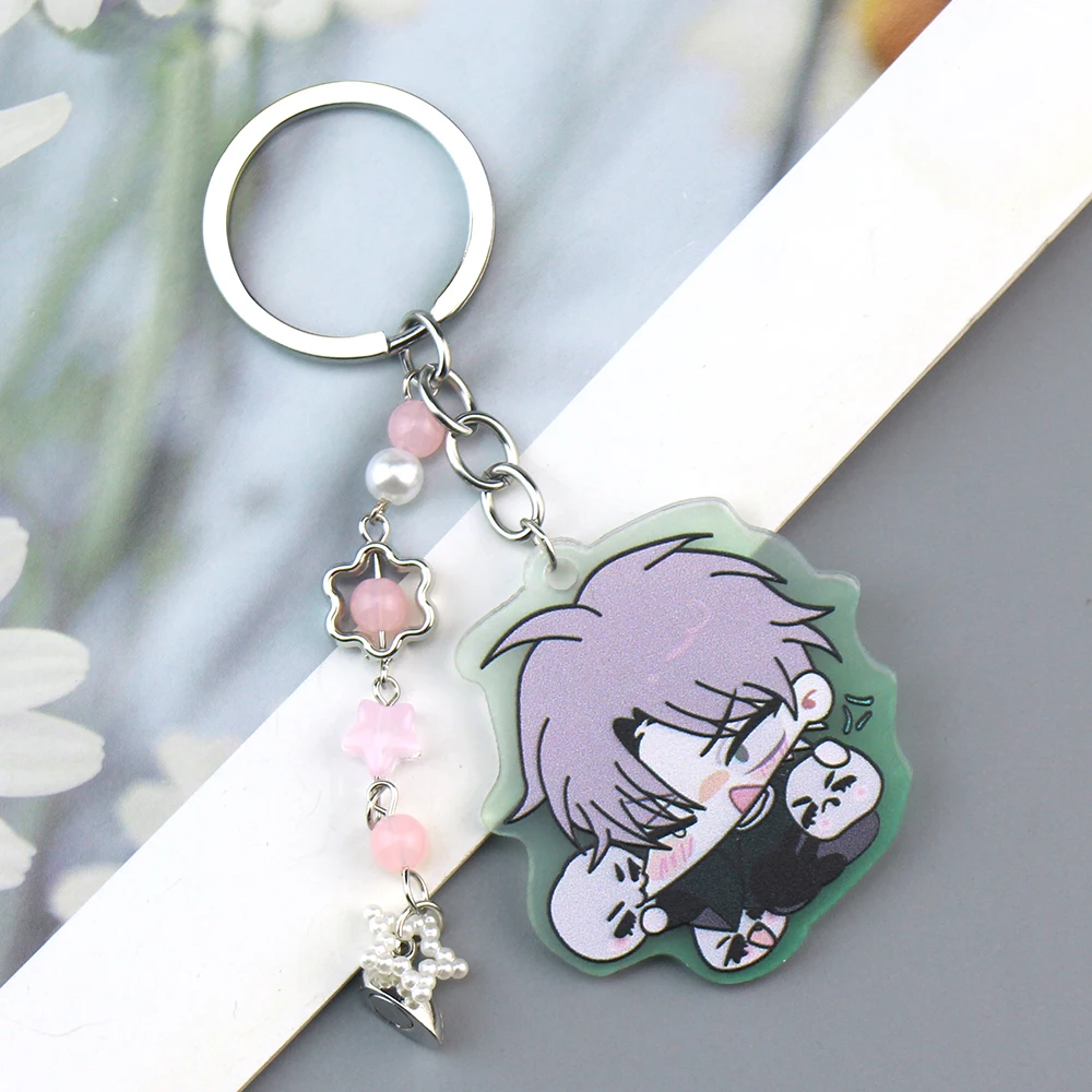 2 قطعة المرحلة الغريبة إيفان وحتى سلسلة مفاتيح من الكرتون سلسلة أكريليك للمرأة الرجال موضة أنيمي الشكل الاكريليك كيرينغ قلادة هدية #6